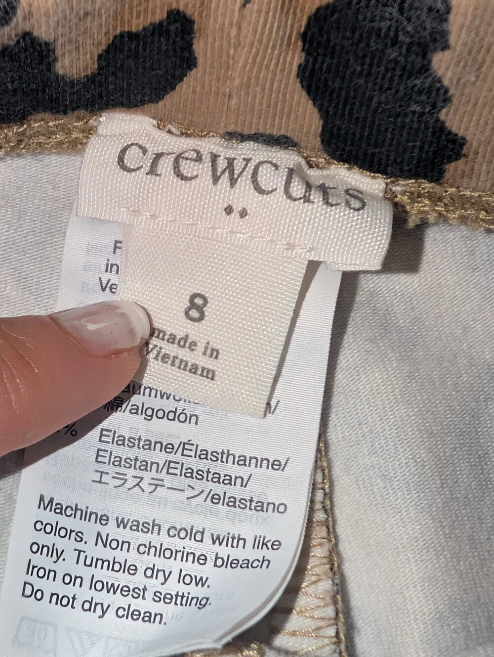Crewcuts Black on Cream Leopard Leggings